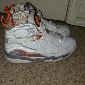 Jordan Retro 8 White/Orange/Silver